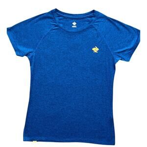 Rabbit Shirt Womens Size Small Blue Running EZ Tee Stretch Gym Short Sleeve Top
